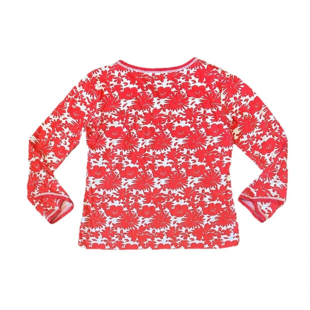 Garnet‎ Hill Asian Wrap Pajama Top Organic Cotton Size X-Small  Long Sleeve - Picture 3 of 8